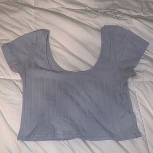 Blue crop top